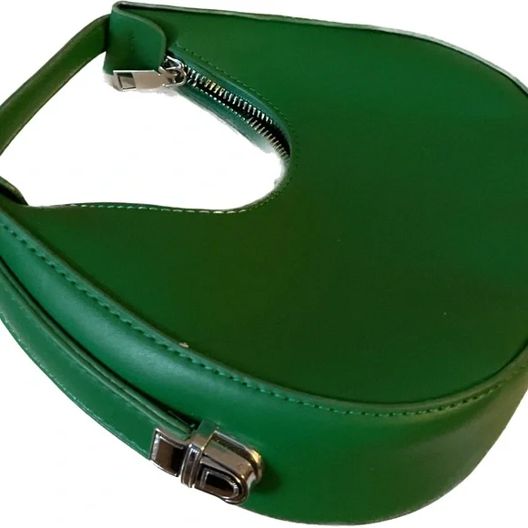 SHEIN Green Crescent Shoulder Bag with Glossy Finish - Picture 2 of 3